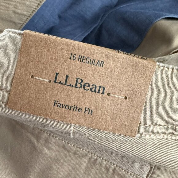 L.L. Bean Lakewashed Chino Bermuda Womens Shorts Size 16 Boulder NWT SS-1825 - Picture 10 of 10